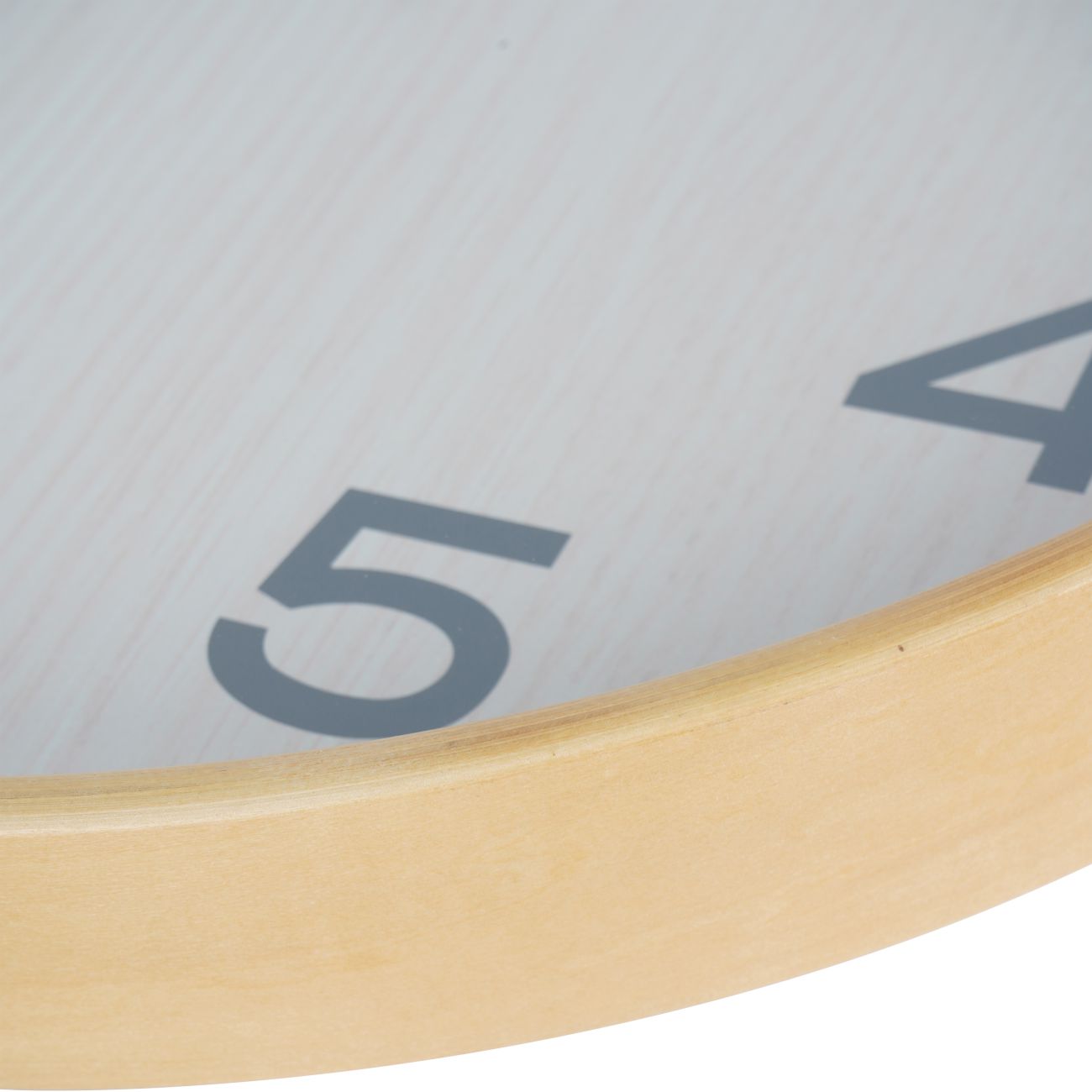 Light Natural Grain Effect Round Wall Clock